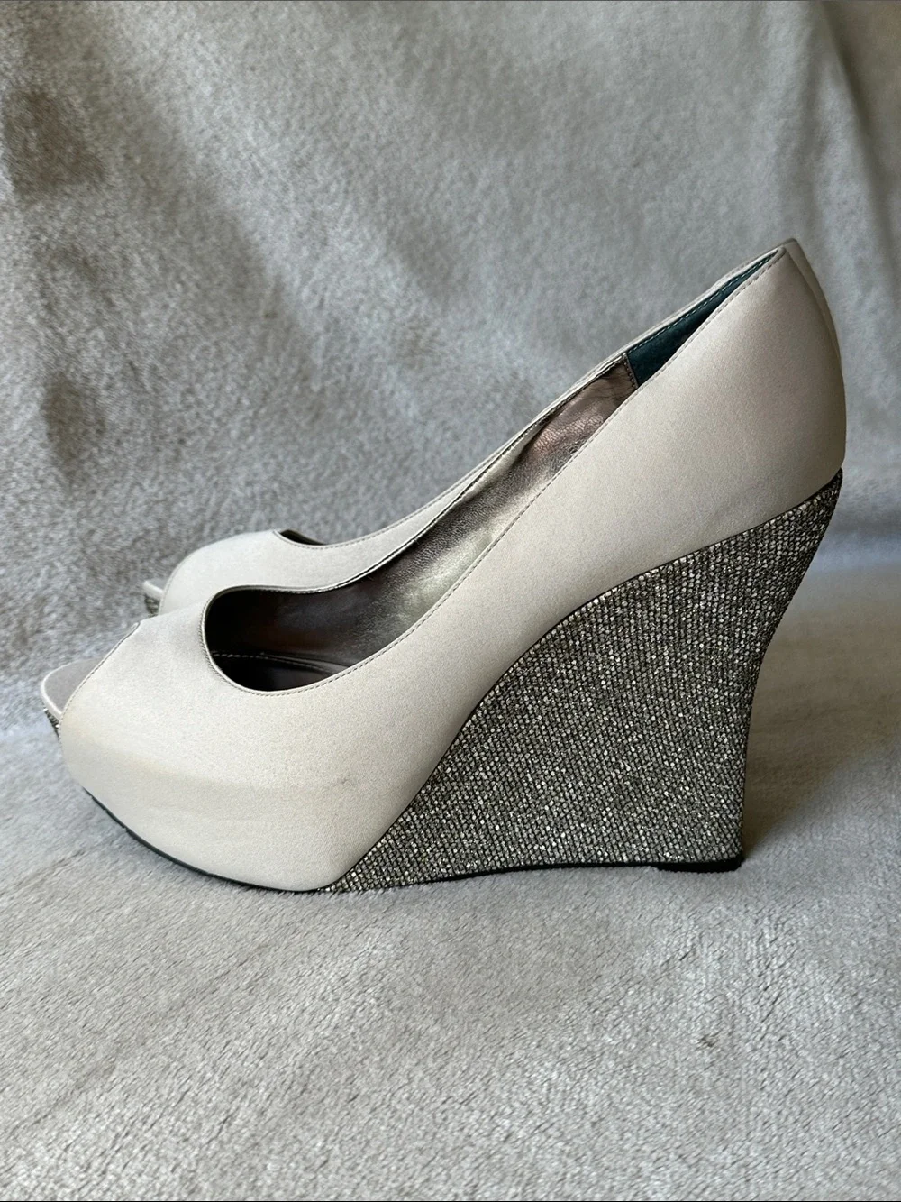 Nina Women’s Peep-Toe Wedge Heels